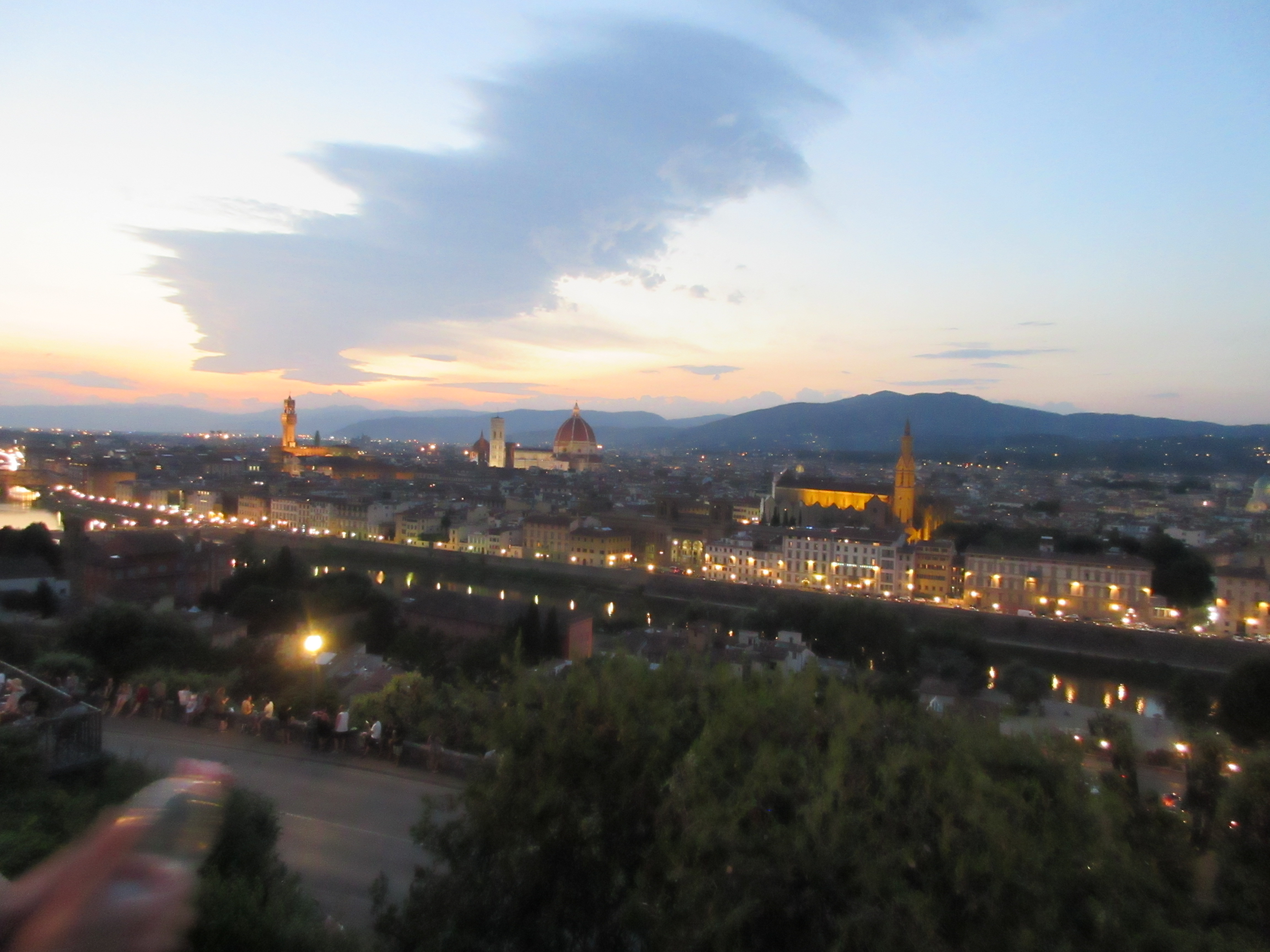 Firenze：ウフィツィ美術館からミケランジェロ広場へ